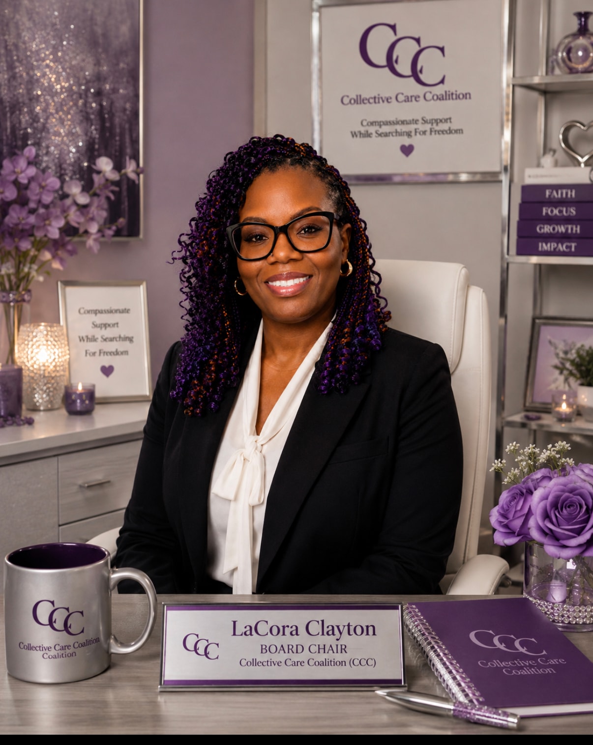 La'Cora Clayton, Board Chair of Collective Care Coalition